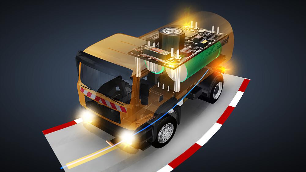 2 LED traffic lights with electronics