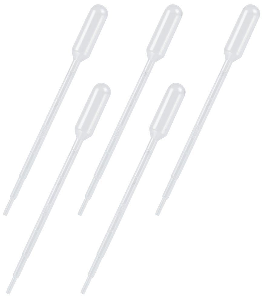 Pipettes, plastic, 5 pieces