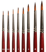 Round brush with brown tip