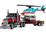 Flatbed Truck With Helicopter