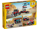 Flatbed Truck With Helicopter