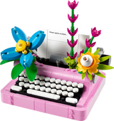 Typewriter with Flowers