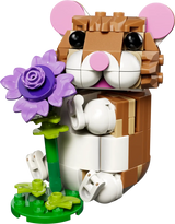 Cute Hamster with a Flower
