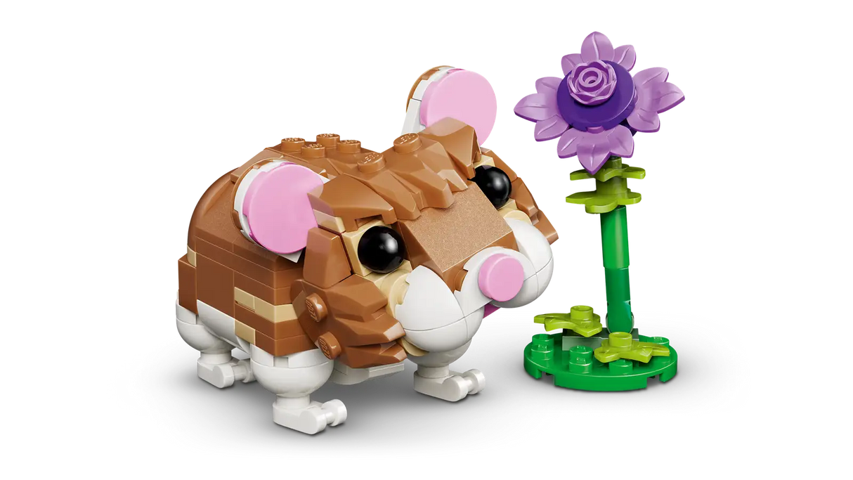 Cute Hamster with a Flower