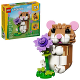 Cute Hamster with a Flower
