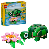 Turtle with a Waterlily Flower