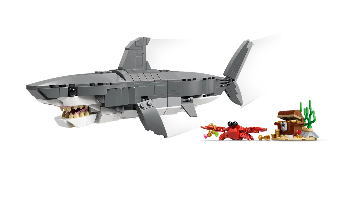 Fierce Shark with a Treasure Chest