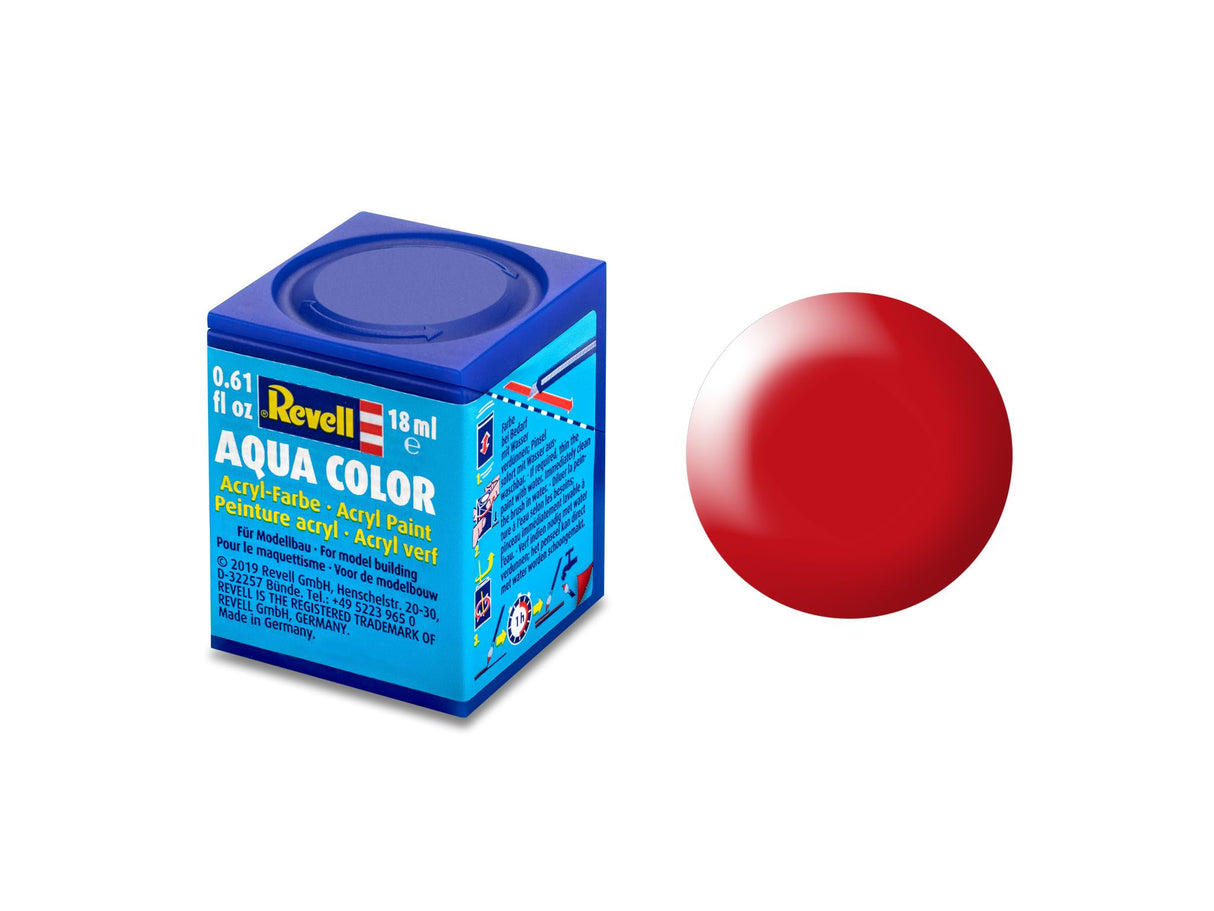 Aqua bright red, silk matt