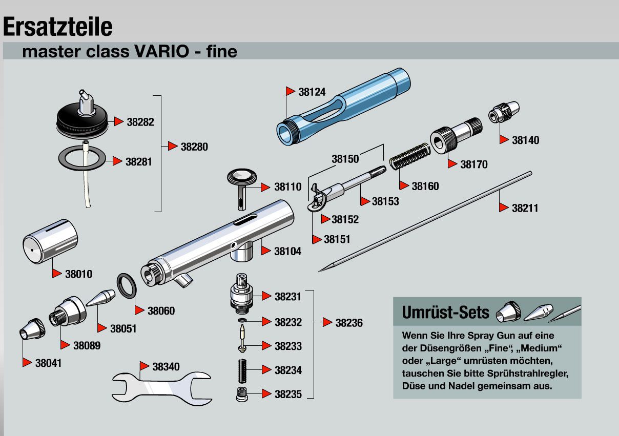 Airbrush spray gun ‘Vario’ Master Class