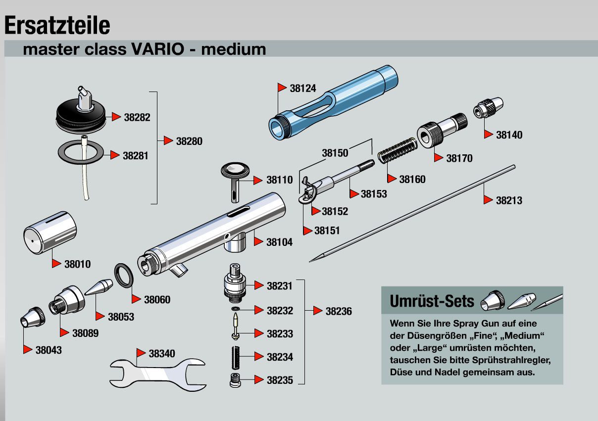Airbrush spray gun ‘Vario’ Master Class