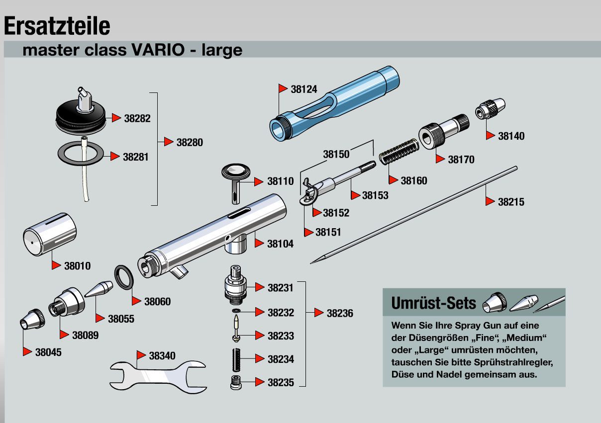 Airbrush spray gun ‘Vario’ Master Class