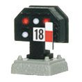 H0 Departure Signal Heads with Distant Signal and Multiplex-Technology, 2 pieces