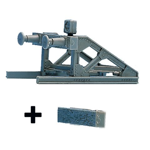 Single slip turnout EKW10 with bedding, manually operated. Standard design with internal switch rails