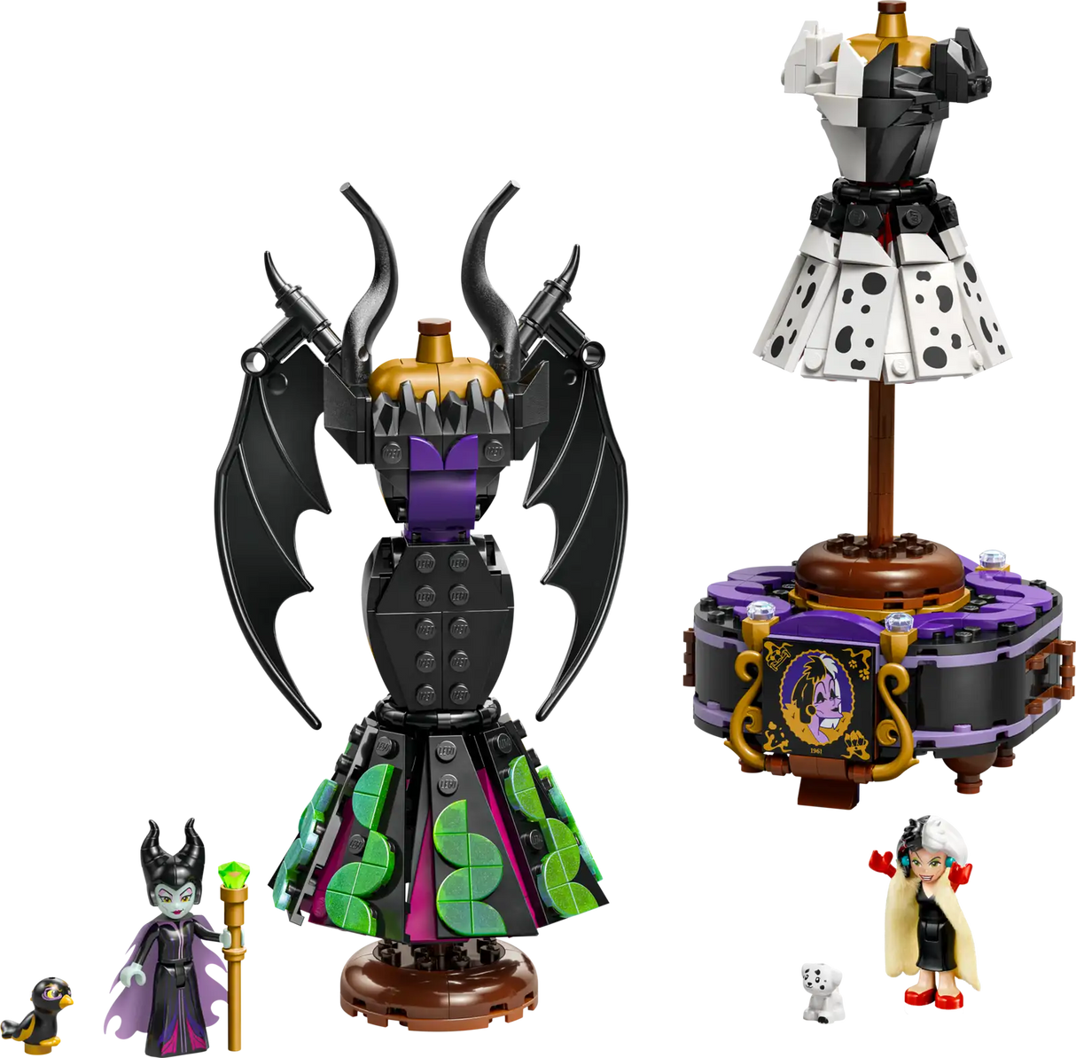 Maleficent's and Cruella de Vil's Dresses
