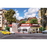 Burger King Fast Food Restaurant with Interior and LED Lighting, Functional Kit
