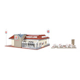 Burger King Fast Food Restaurant with Interior and LED Lighting, Functional Kit