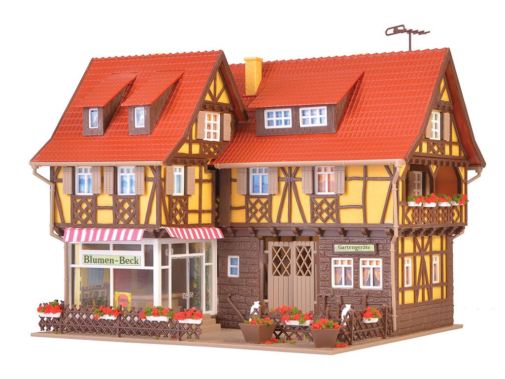 Florist Shop with Interior and Lighting, Functional Kit