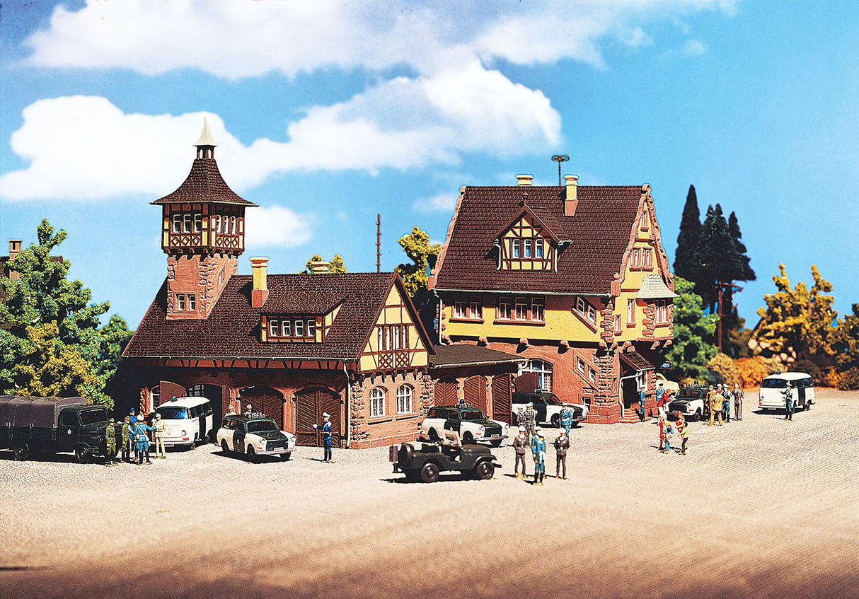 Police Station No. 7 with Main Building and Vehicle Depot