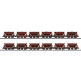 Three stake cars. All CFL Cargo SA wagons with steel plates