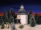 Silent Night Memorial Chapel with LED Lighting and Artificial Snow, Functional Kit