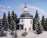 Silent Night Memorial Chapel with LED Lighting and Artificial Snow, Functional Kit