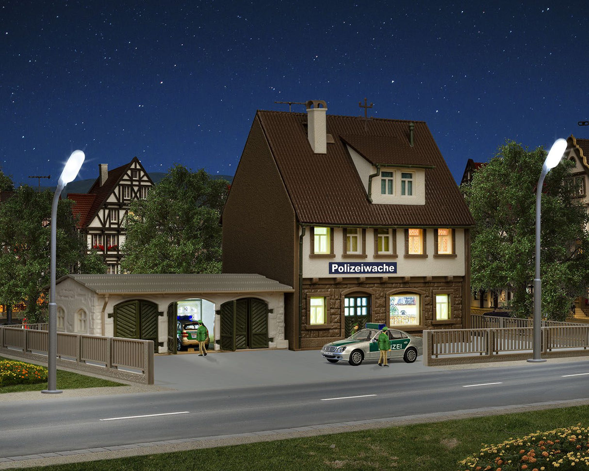 Police Station with Garage, Three Track