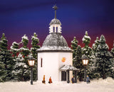 Silent Night Memorial Chapel with LED Lighting and Artificial Snow, Functional Kit
