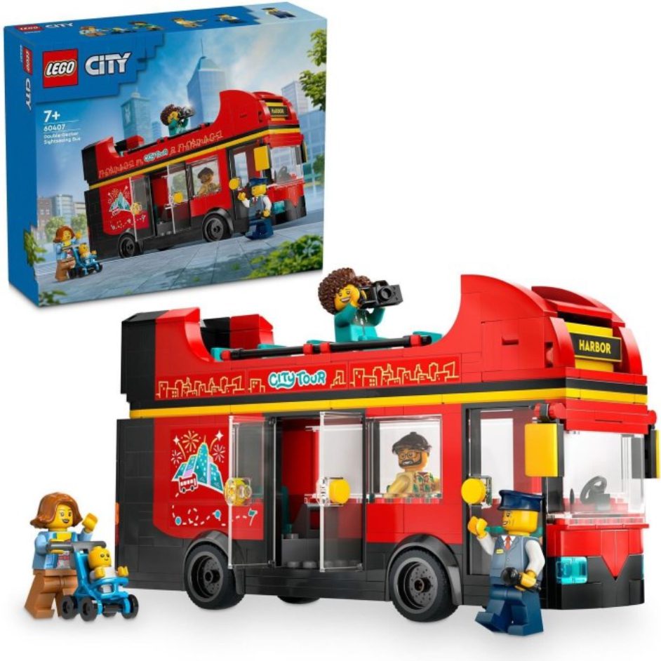 Red Double-Decker Sightseeing Bus