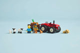 Red Farm Tractor with Trailer &amp; Sheep