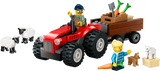 Red Farm Tractor with Trailer &amp; Sheep