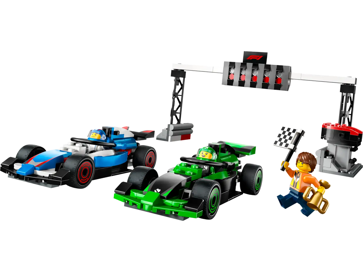 F1 Grid with VCARB &amp; Sauber Race Cars