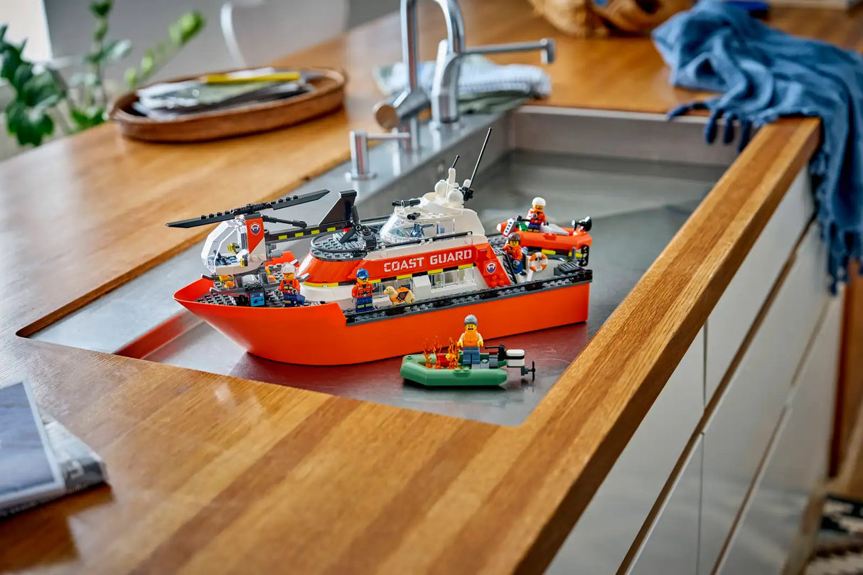 Coast Guard Rescue Boat & Helicopter