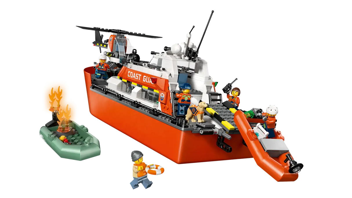 Coast Guard Rescue Boat & Helicopter