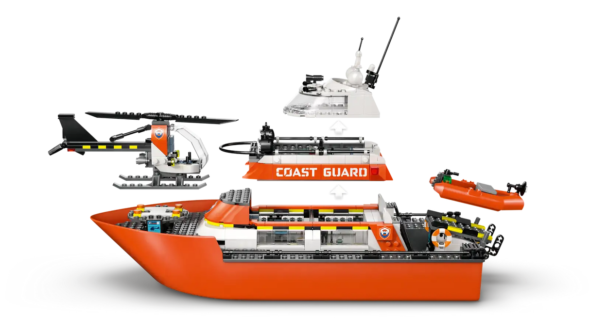 Coast Guard Rescue Boat & Helicopter