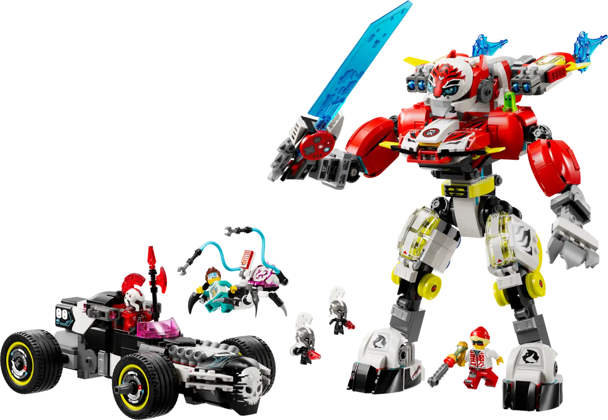 Cooper's Tiger Mech &amp; Zero's Hot Rod Car