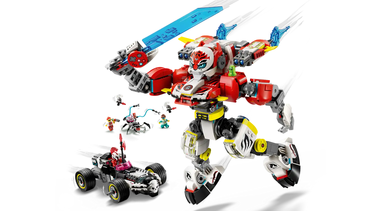 Cooper's Tiger Mech &amp; Zero's Hot Rod Car