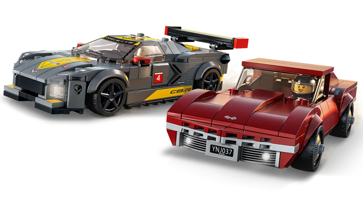 Chevrolet Corvette C8.R Race Car and 1968 Chevrolet Corvette