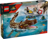 Brick-Built Mosasaurus Boat Mission