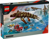 Brick-Built Mosasaurus Boat Mission