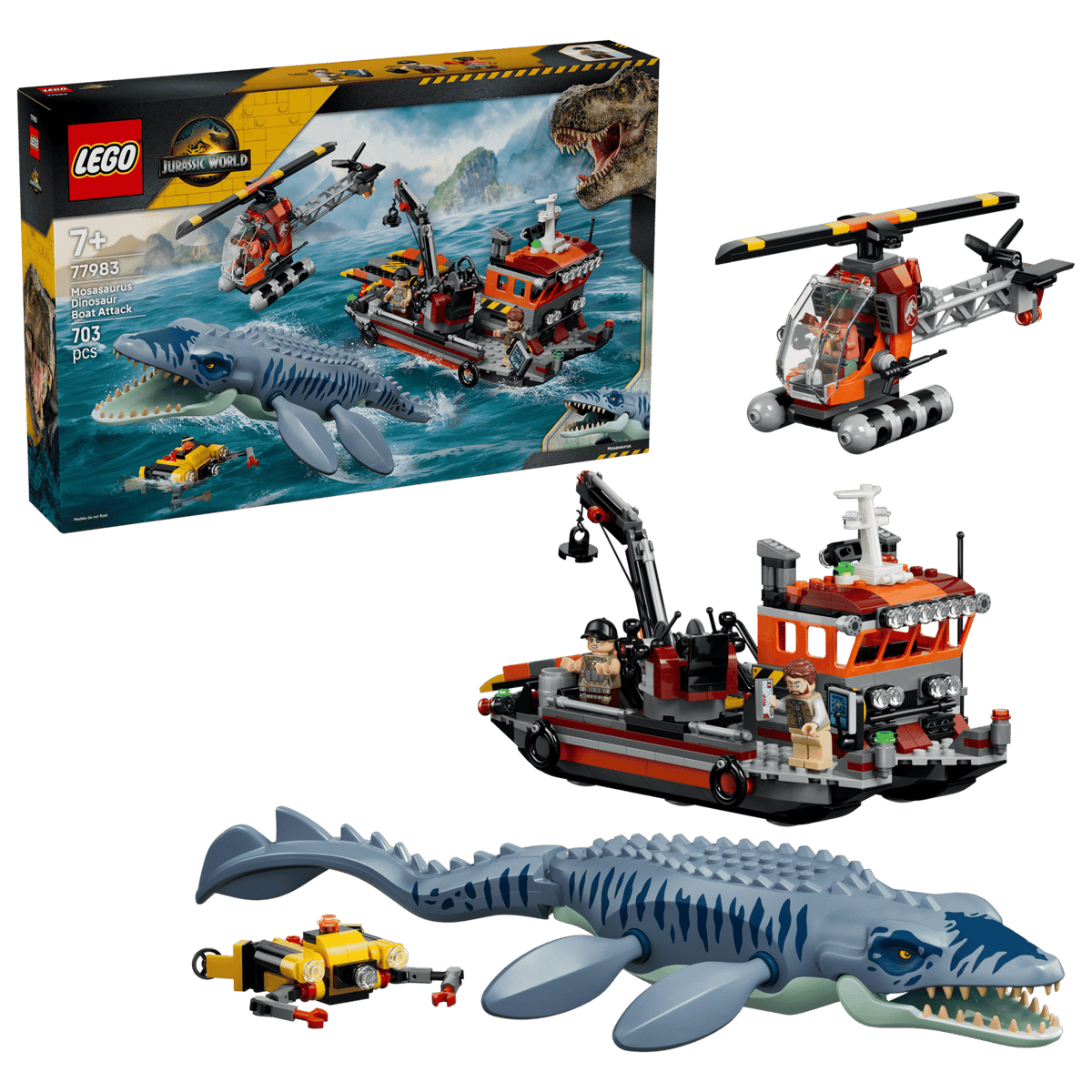 Mosasaurus Dinosaur Boat Attack