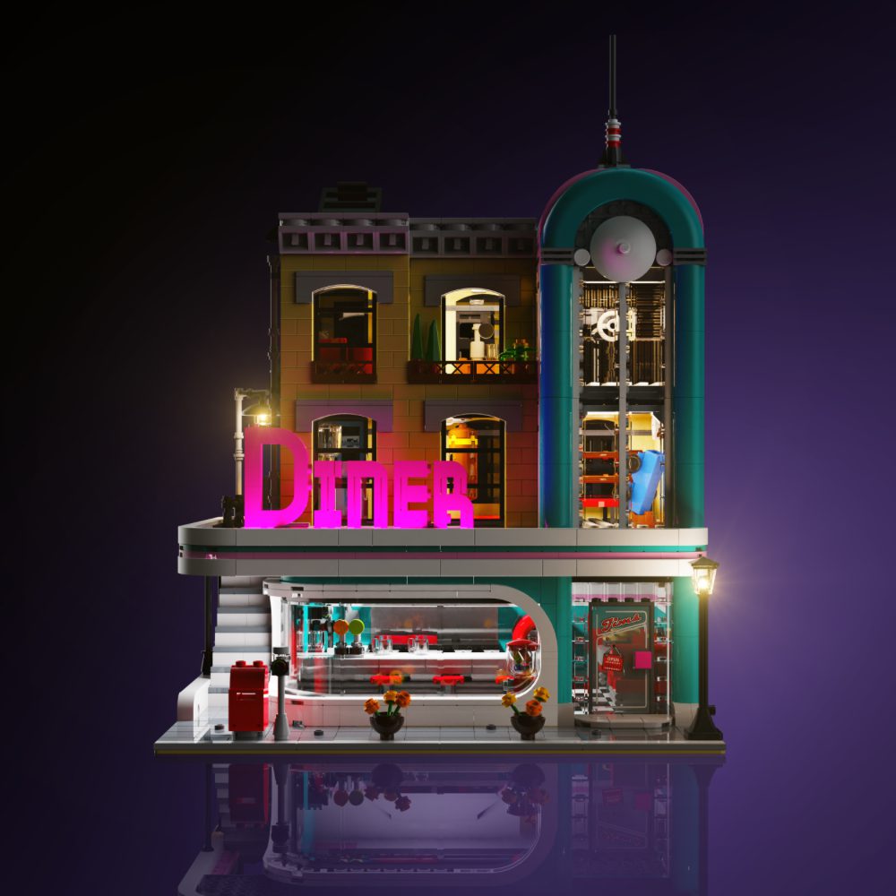 Light My Bricks (LMB) 2.0 Light Kit for LEGO #10260 Downtown Diner