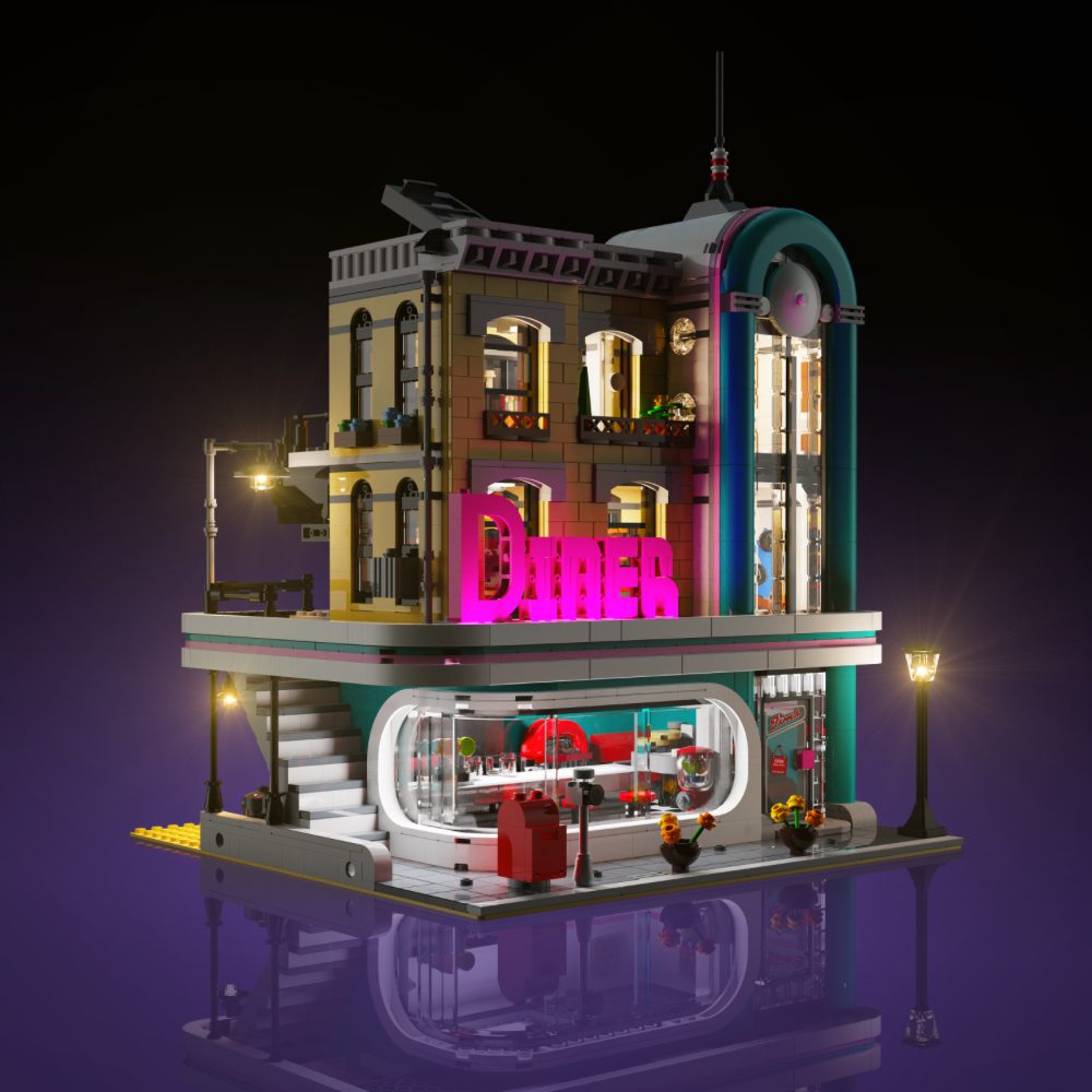 Light My Bricks (LMB) 2.0 Light Kit for LEGO #10260 Downtown Diner