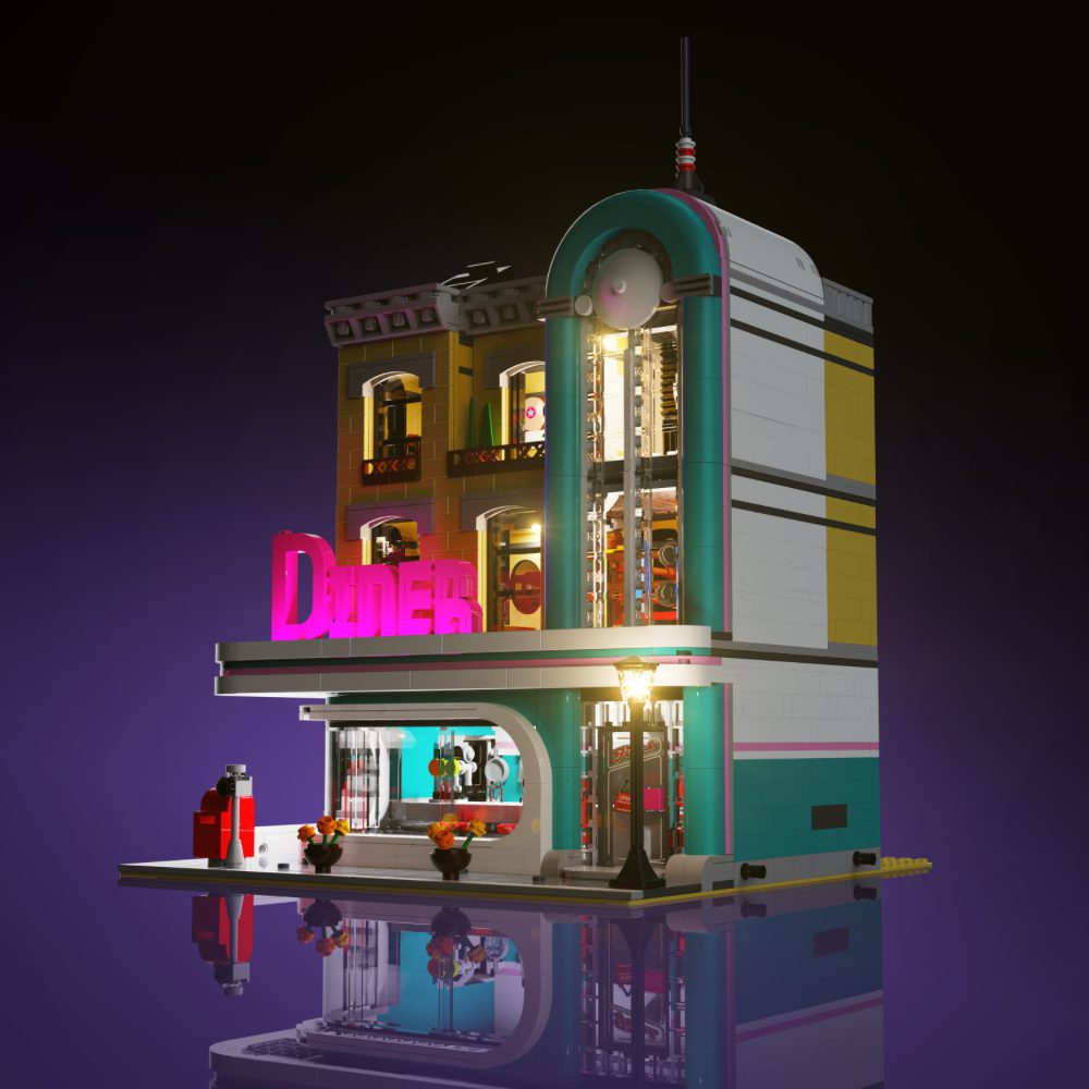 Light My Bricks (LMB) 2.0 Light Kit for LEGO #10260 Downtown Diner
