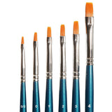 Brush set, flat brushes, synthetic, size