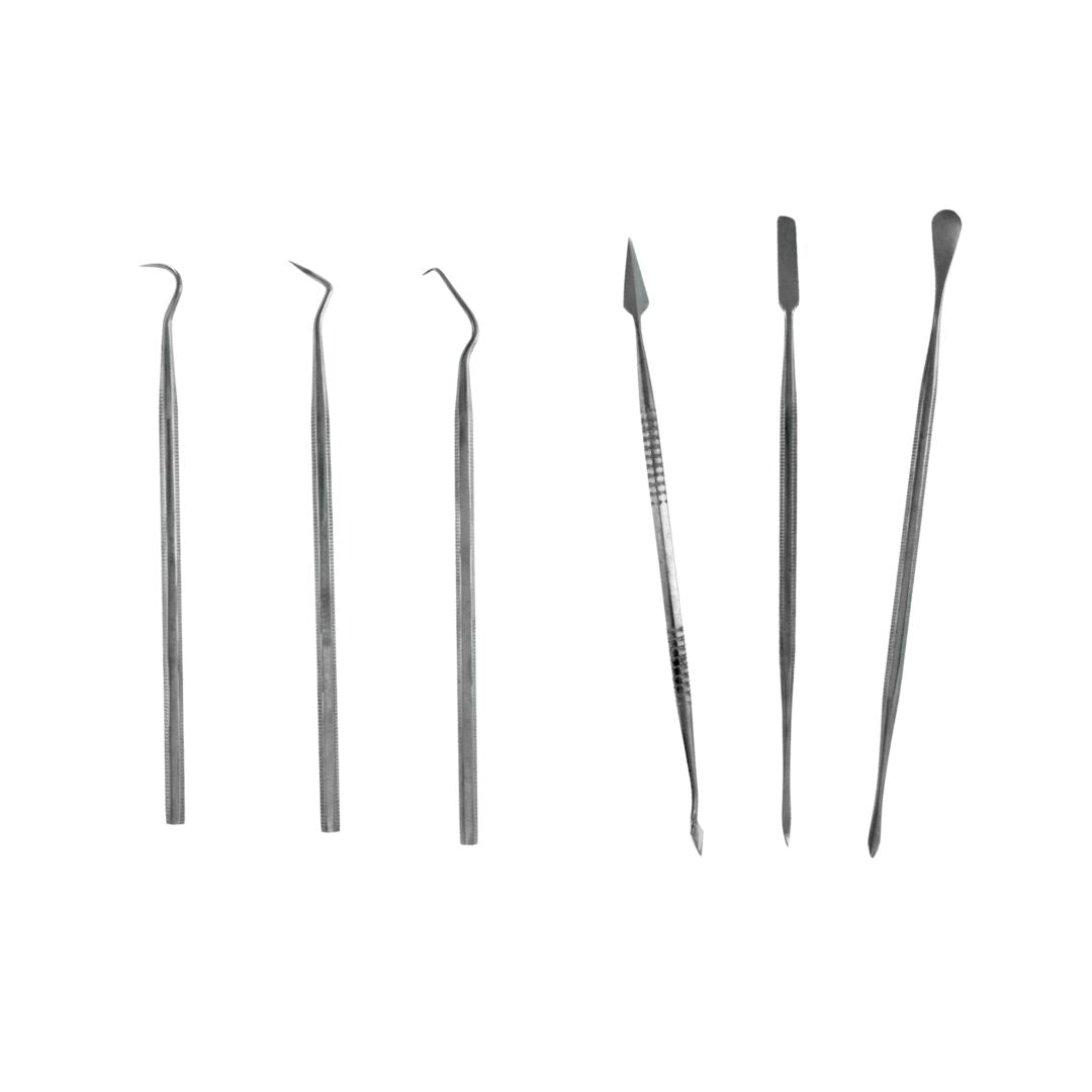Stainless Steel Probe & Carver Set – 3 Probes + 3 Carvers