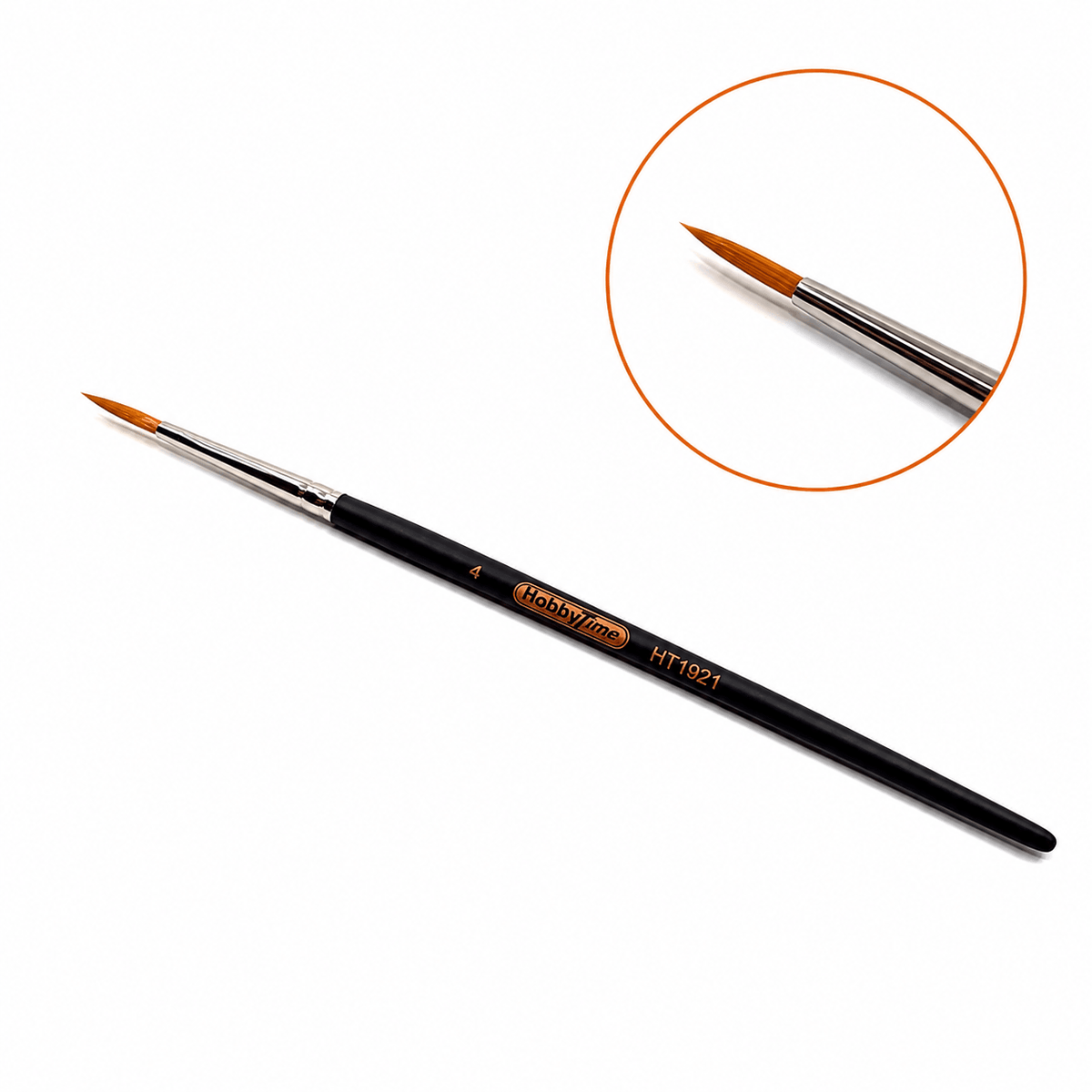 Synthetic Classic Round Handle Brush - 4