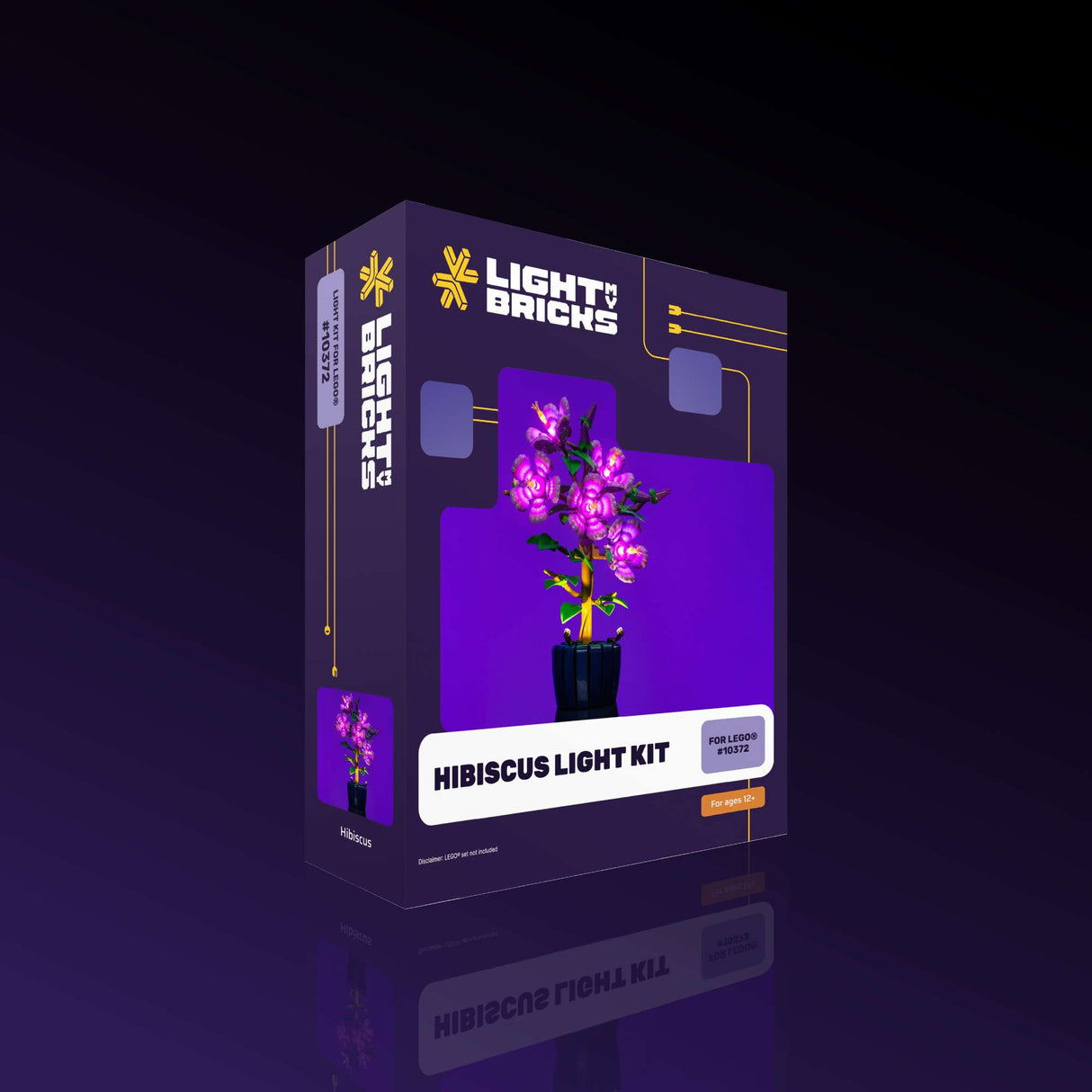 Light My Bricks (LMB) 2.0 Light Kit for LEGO #10372 Botanicals Hibiscus
