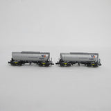 2 piece set silo wagons type Uacns of the Vigier Cement.