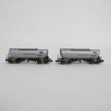 2 piece set silo wagons type Uacns of the Vigier Cement.