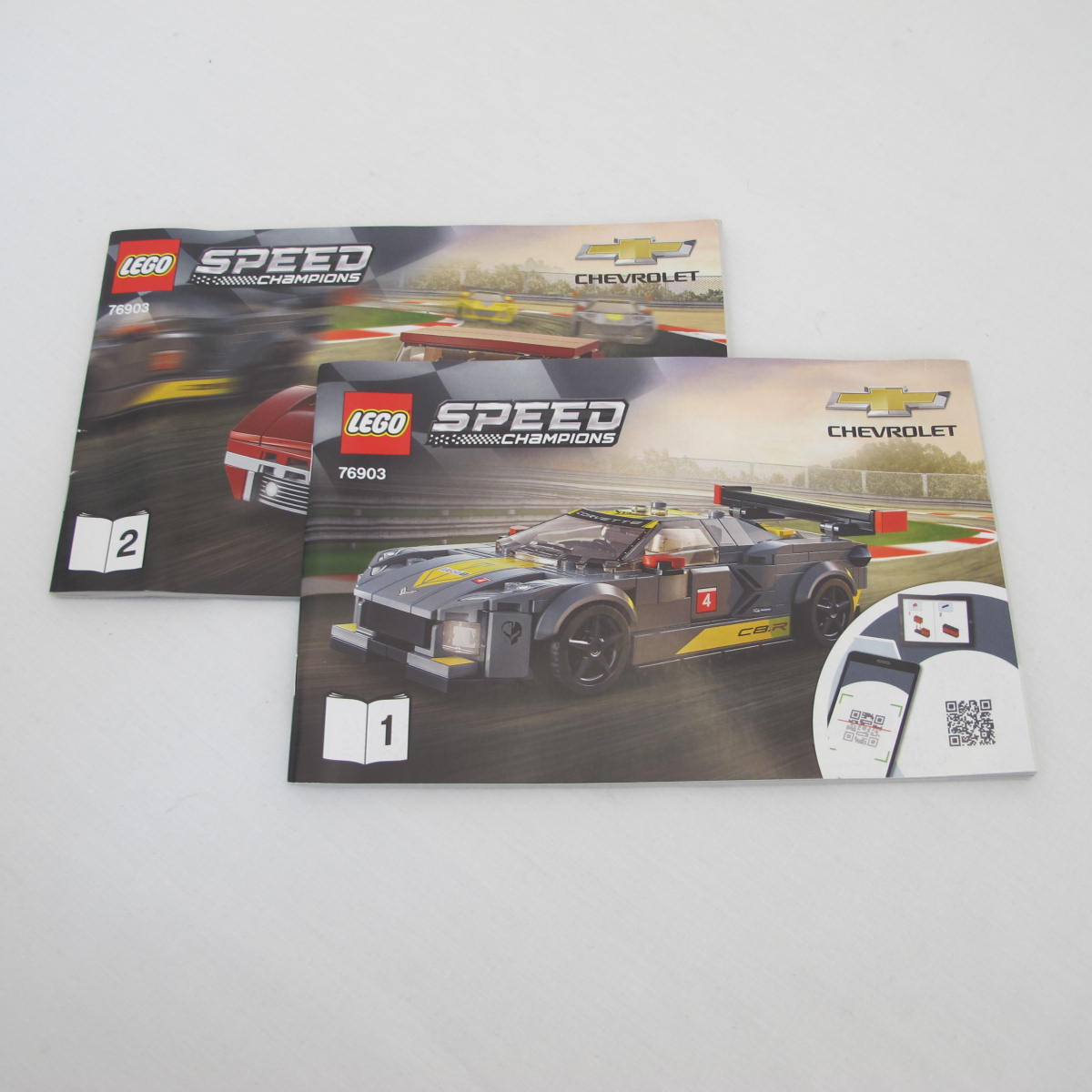 Chevrolet Corvette C8.R Race Car and 1969 Chevrolet Corvette. Incomplete with instructions, no box